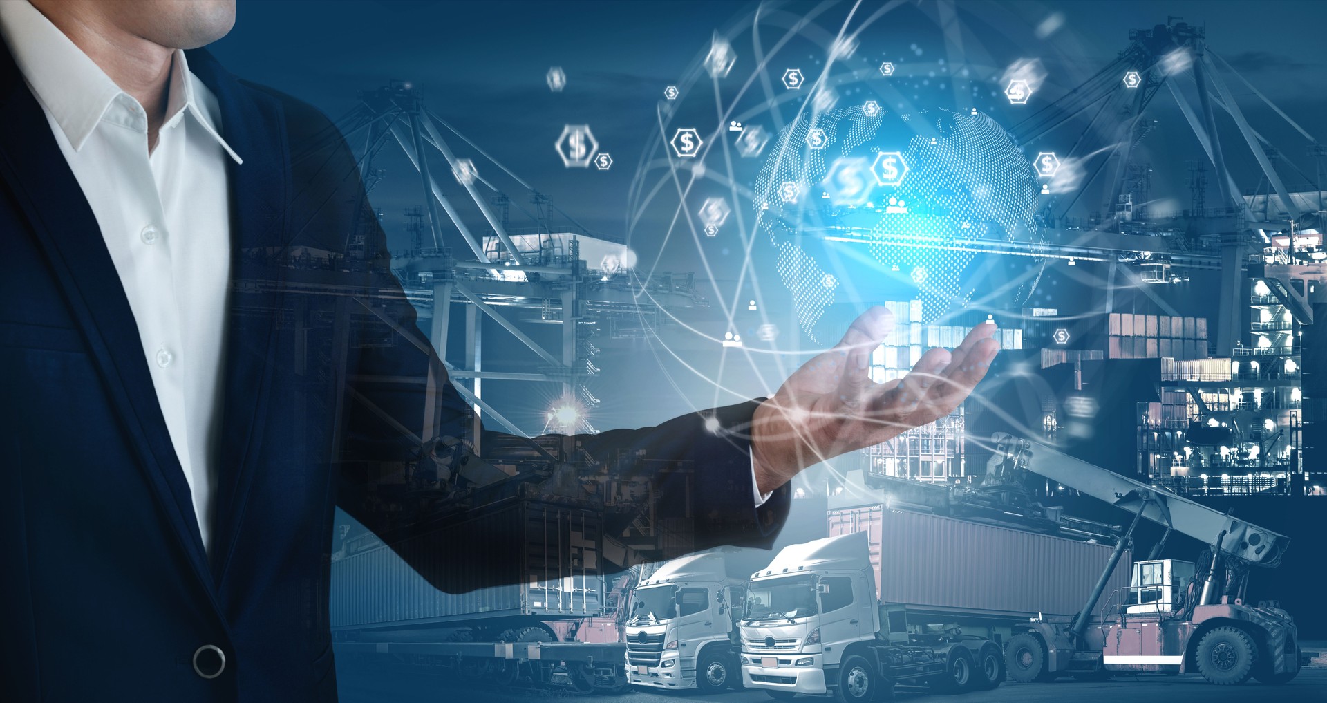 Concept logistique d’importation-exportation et de transport